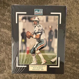 Miami Dolphins Dan Marino Signed Plaque
